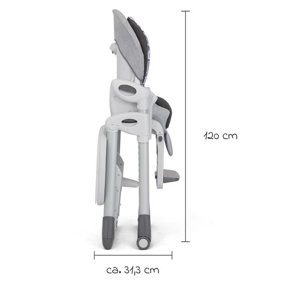 joie 2in1 Hochstuhl Mimzy Recline Wippe und Hochstuhl in einem ab Geburt nutzbar mit Liegeposition - Logan
