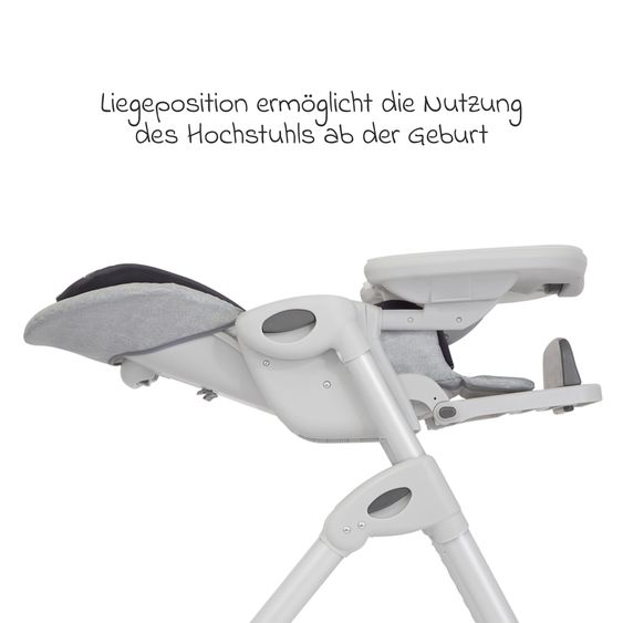 joie 2in1 Hochstuhl Mimzy Recline Wippe und Hochstuhl in einem ab Geburt nutzbar mit Liegeposition - Logan