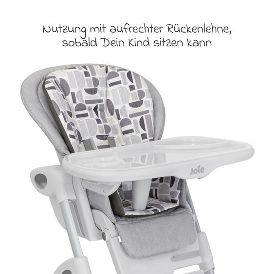 joie 2in1 Hochstuhl Mimzy Recline Wippe und Hochstuhl in einem ab Geburt nutzbar mit Liegeposition - Logan