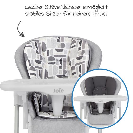 joie 2in1 Hochstuhl Mimzy Recline Wippe und Hochstuhl in einem ab Geburt nutzbar mit Liegeposition - Logan