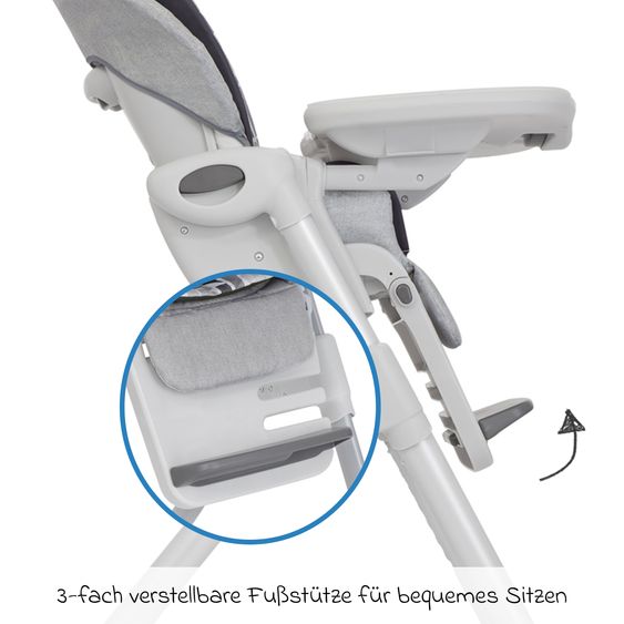 joie 2in1 Hochstuhl Mimzy Recline Wippe und Hochstuhl in einem ab Geburt nutzbar mit Liegeposition - Logan
