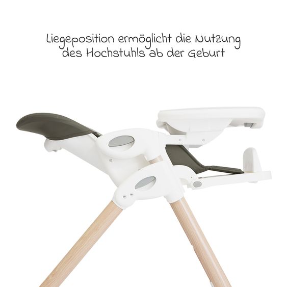 joie 2in1 Hochstuhl Mimzy Recline Wippe und Hochstuhl in einem ab Geburt nutzbar mit Liegeposition - Palms Wood