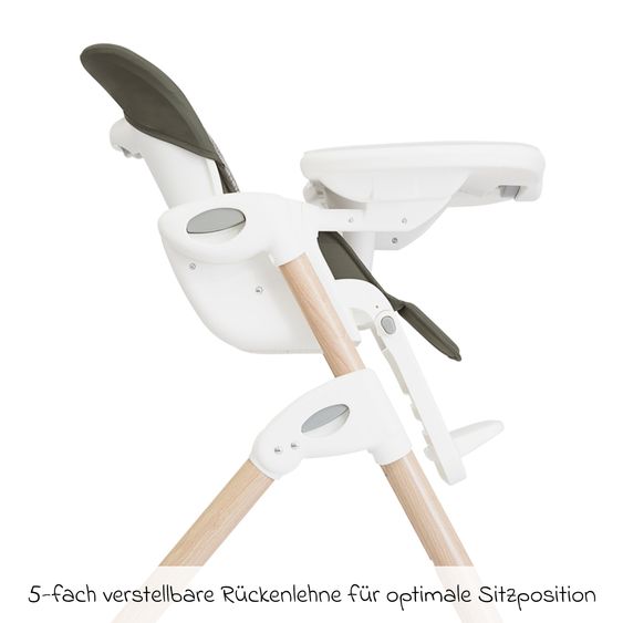 joie 2in1 Hochstuhl Mimzy Recline Wippe und Hochstuhl in einem ab Geburt nutzbar mit Liegeposition - Palms Wood