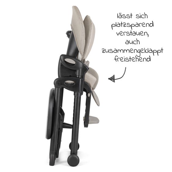 joie 2in1 Hochstuhl Mimzy Recline Wippe und Hochstuhl in einem ab Geburt nutzbar mit Liegeposition - Speckled