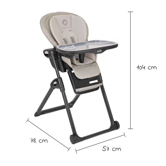 joie 2in1 Hochstuhl Mimzy Recline Wippe und Hochstuhl in einem ab Geburt nutzbar mit Liegeposition - Speckled