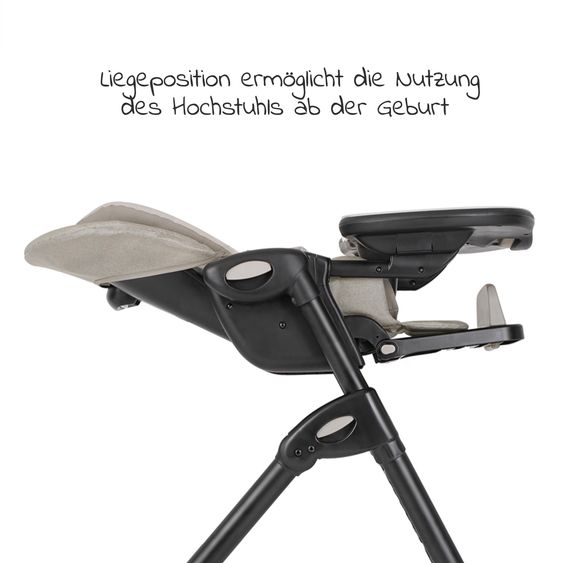 joie 2in1 Hochstuhl Mimzy Recline Wippe und Hochstuhl in einem ab Geburt nutzbar mit Liegeposition - Speckled