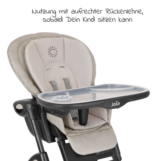 joie 2in1 Hochstuhl Mimzy Recline Wippe und Hochstuhl in einem ab Geburt nutzbar mit Liegeposition - Speckled