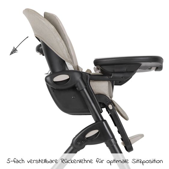 joie 2in1 Hochstuhl Mimzy Recline Wippe und Hochstuhl in einem ab Geburt nutzbar mit Liegeposition - Speckled
