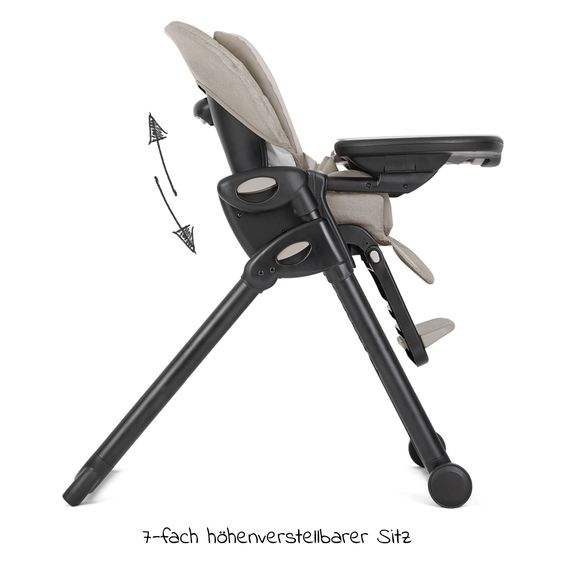 joie 2in1 Hochstuhl Mimzy Recline Wippe und Hochstuhl in einem ab Geburt nutzbar mit Liegeposition - Speckled