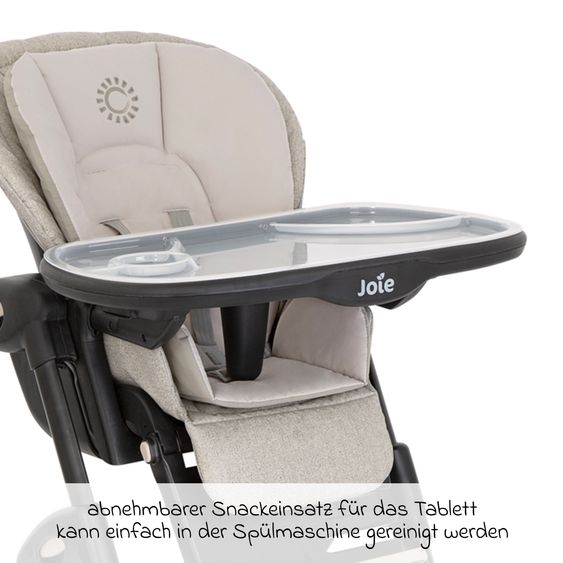 joie 2in1 Hochstuhl Mimzy Recline Wippe und Hochstuhl in einem ab Geburt nutzbar mit Liegeposition - Speckled
