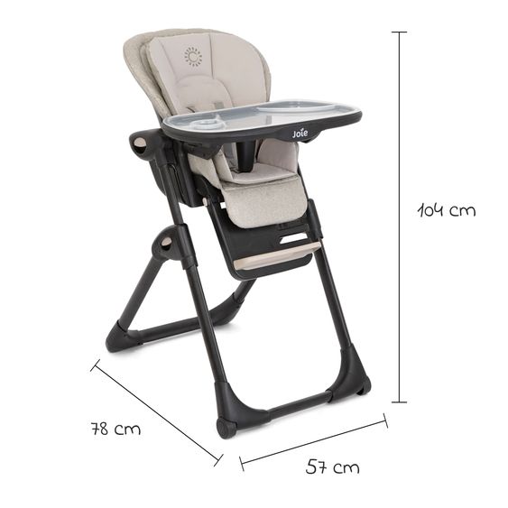 joie 2in1 Hochstuhl Mimzy Recline Wippe und Hochstuhl in einem ab Geburt nutzbar mit Liegeposition - Speckled