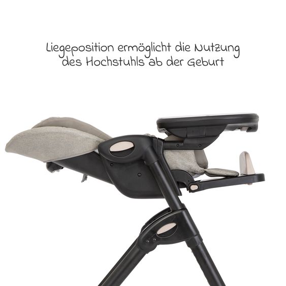 joie 2in1 Hochstuhl Mimzy Recline Wippe und Hochstuhl in einem ab Geburt nutzbar mit Liegeposition - Speckled