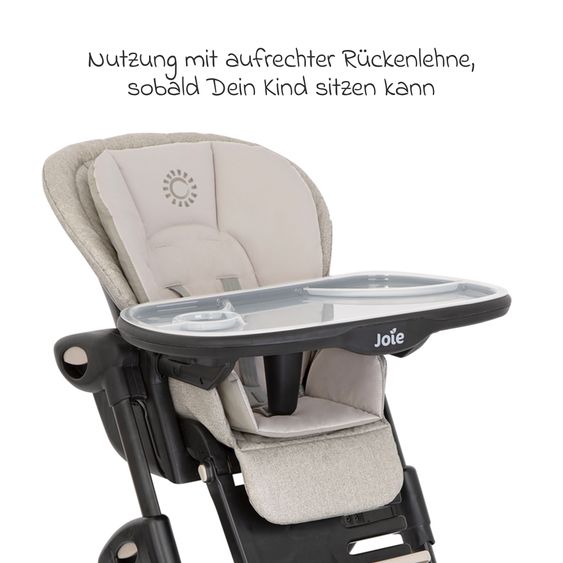 joie 2in1 Hochstuhl Mimzy Recline Wippe und Hochstuhl in einem ab Geburt nutzbar mit Liegeposition - Speckled