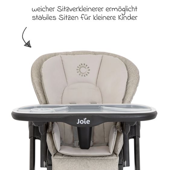 joie 2in1 Hochstuhl Mimzy Recline Wippe und Hochstuhl in einem ab Geburt nutzbar mit Liegeposition - Speckled