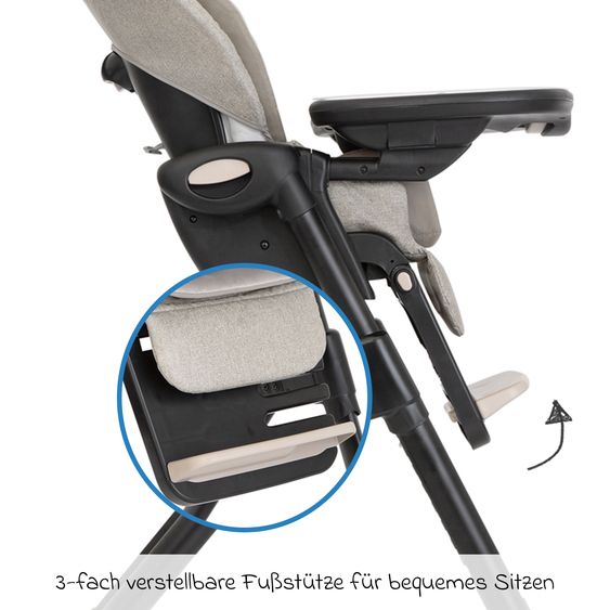 joie 2in1 Hochstuhl Mimzy Recline Wippe und Hochstuhl in einem ab Geburt nutzbar mit Liegeposition - Speckled