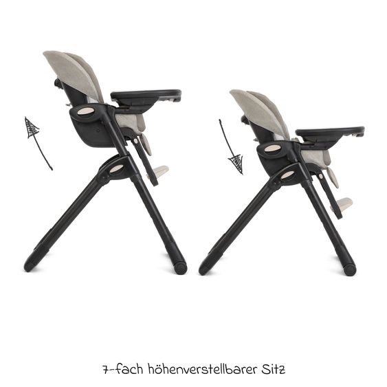 joie 2in1 Hochstuhl Mimzy Recline Wippe und Hochstuhl in einem ab Geburt nutzbar mit Liegeposition - Speckled