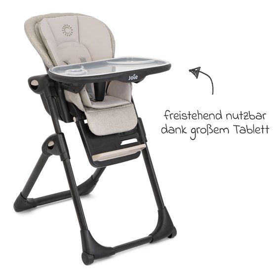 joie 2in1 Hochstuhl Mimzy Recline Wippe und Hochstuhl in einem ab Geburt nutzbar mit Liegeposition - Speckled