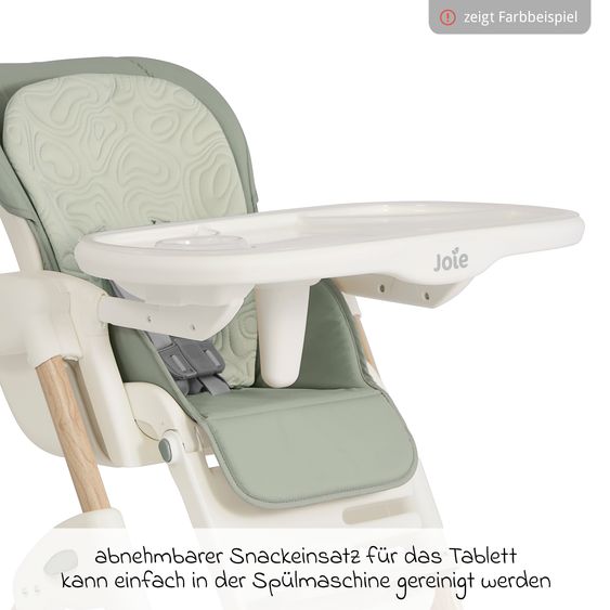 joie 2in1 Hochstuhl Mimzy Recline Wippe und Hochstuhl in einem ab Geburt nutzbar mit Liegeposition - Strata Acorn
