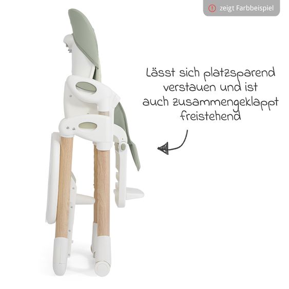 joie 2in1 Hochstuhl Mimzy Recline Wippe und Hochstuhl in einem ab Geburt nutzbar mit Liegeposition - Strata Acorn