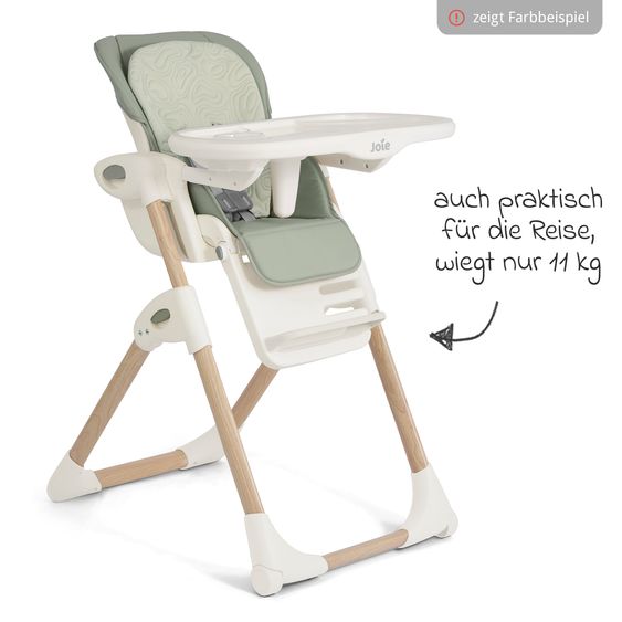 joie 2in1 Hochstuhl Mimzy Recline Wippe und Hochstuhl in einem ab Geburt nutzbar mit Liegeposition - Strata Acorn