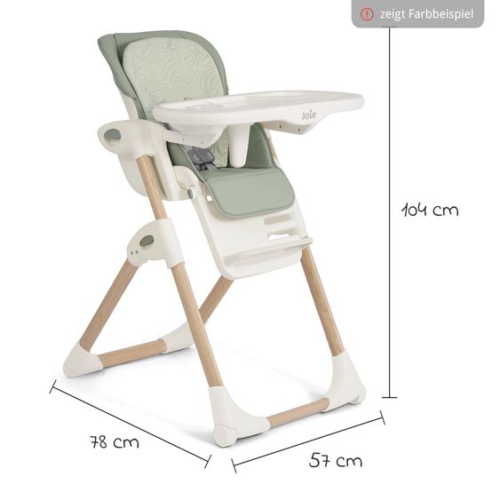 joie 2in1 Hochstuhl Mimzy Recline Wippe und Hochstuhl in einem ab Geburt nutzbar mit Liegeposition - Strata Acorn
