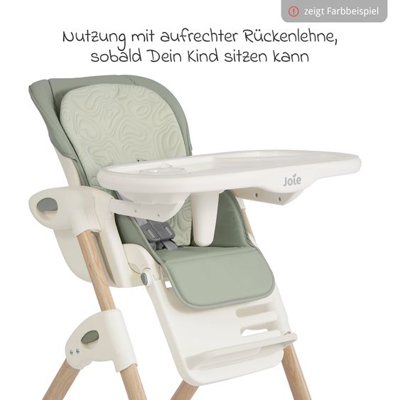 joie 2in1 Hochstuhl Mimzy Recline Wippe und Hochstuhl in einem ab Geburt nutzbar mit Liegeposition - Strata Acorn