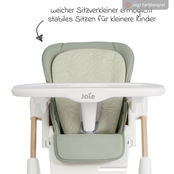 joie 2in1 Hochstuhl Mimzy Recline Wippe und Hochstuhl in einem ab Geburt nutzbar mit Liegeposition - Strata Acorn