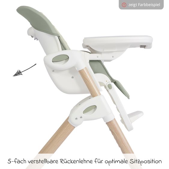 joie 2in1 Hochstuhl Mimzy Recline Wippe und Hochstuhl in einem ab Geburt nutzbar mit Liegeposition - Strata Acorn