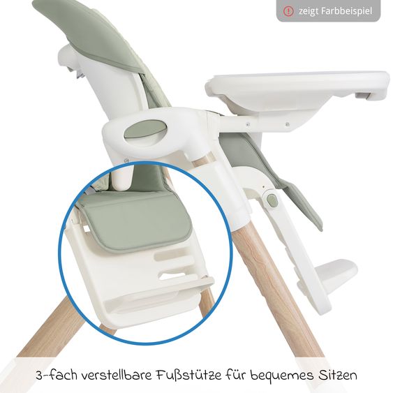 joie 2in1 Hochstuhl Mimzy Recline Wippe und Hochstuhl in einem ab Geburt nutzbar mit Liegeposition - Strata Acorn