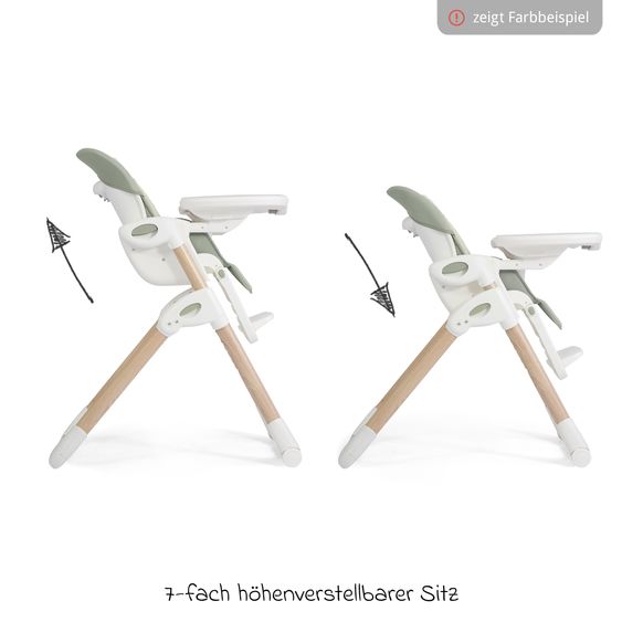 joie 2in1 Hochstuhl Mimzy Recline Wippe und Hochstuhl in einem ab Geburt nutzbar mit Liegeposition - Strata Acorn