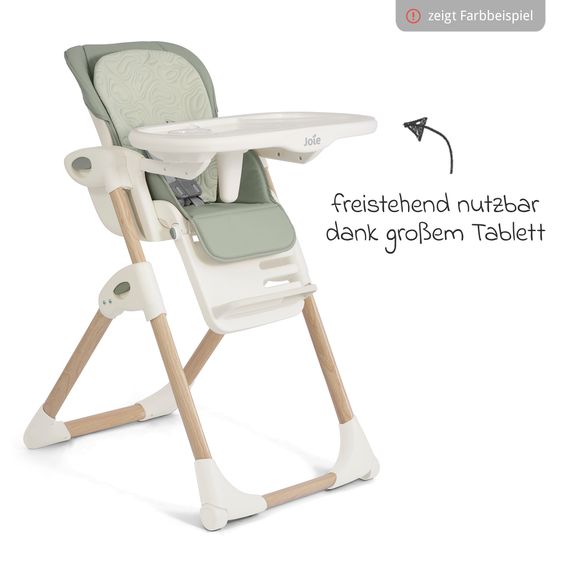 joie 2in1 Hochstuhl Mimzy Recline Wippe und Hochstuhl in einem ab Geburt nutzbar mit Liegeposition - Strata Acorn