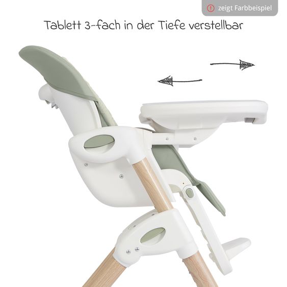 joie 2in1 Hochstuhl Mimzy Recline Wippe und Hochstuhl in einem ab Geburt nutzbar mit Liegeposition - Strata Acorn