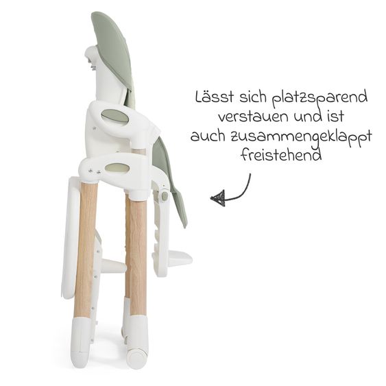 joie 2in1 Hochstuhl Mimzy Recline Wippe und Hochstuhl in einem ab Geburt nutzbar mit Liegeposition - Strata Mist