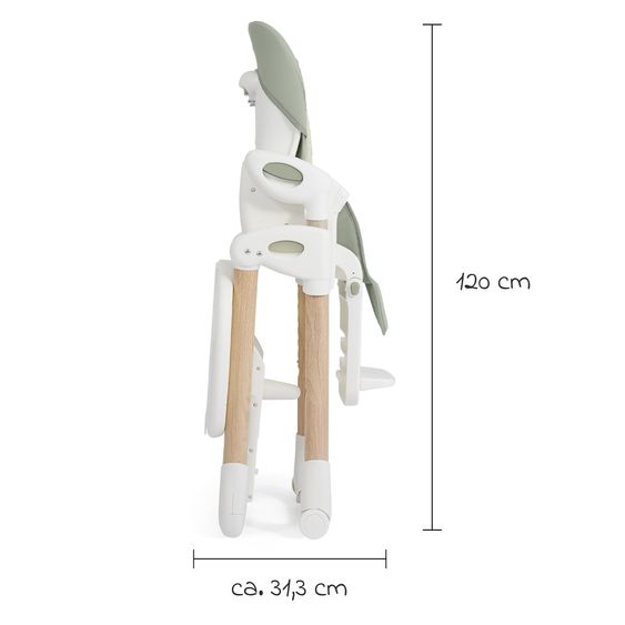 joie 2in1 Hochstuhl Mimzy Recline Wippe und Hochstuhl in einem ab Geburt nutzbar mit Liegeposition - Strata Mist