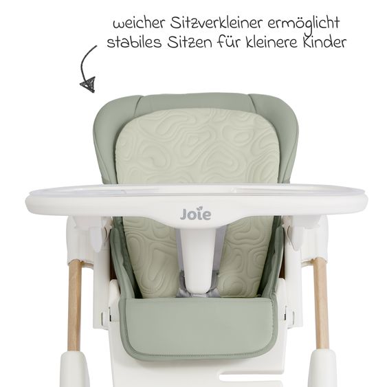joie 2in1 Hochstuhl Mimzy Recline Wippe und Hochstuhl in einem ab Geburt nutzbar mit Liegeposition - Strata Mist