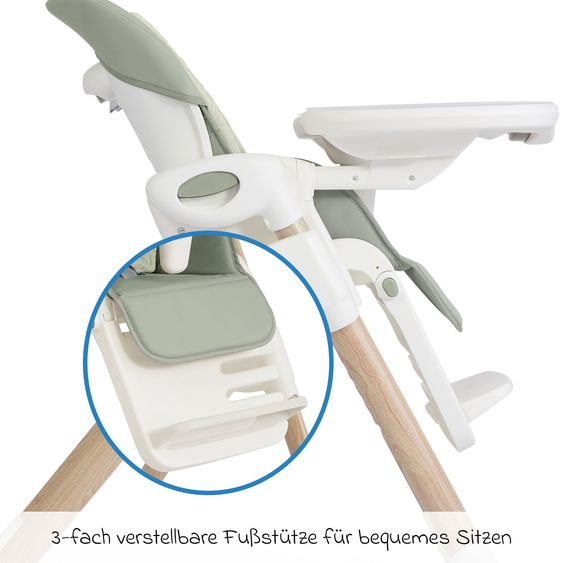 joie 2in1 Hochstuhl Mimzy Recline Wippe und Hochstuhl in einem ab Geburt nutzbar mit Liegeposition - Strata Mist