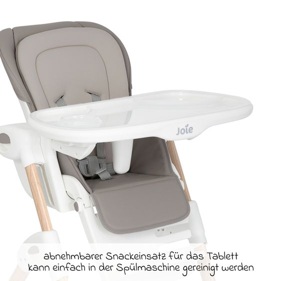 joie 2in1 Hochstuhl Mimzy Recline Wippe und Hochstuhl in einem ab Geburt nutzbar mit Liegeposition - Walnut Wood