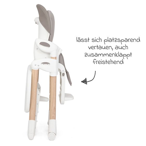 joie 2in1 Hochstuhl Mimzy Recline Wippe und Hochstuhl in einem ab Geburt nutzbar mit Liegeposition - Walnut Wood