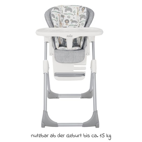 joie 2in1 Hochstuhl Mimzy Recline Wippe und Hochstuhl in einem ab Geburt nutzbar mit Liegeposition - Wild Muted