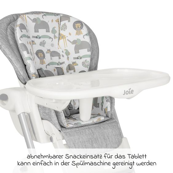 joie 2in1 Hochstuhl Mimzy Recline Wippe und Hochstuhl in einem ab Geburt nutzbar mit Liegeposition - Wild Muted