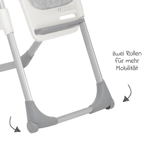 joie 2in1 Hochstuhl Mimzy Recline Wippe und Hochstuhl in einem ab Geburt nutzbar mit Liegeposition - Wild Muted