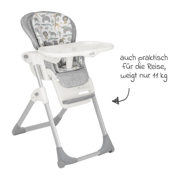 joie 2in1 Hochstuhl Mimzy Recline Wippe und Hochstuhl in einem ab Geburt nutzbar mit Liegeposition - Wild Muted