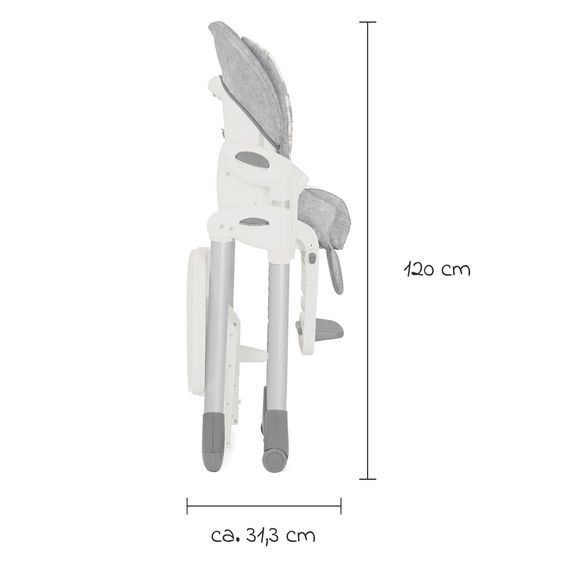 joie 2in1 Hochstuhl Mimzy Recline Wippe und Hochstuhl in einem ab Geburt nutzbar mit Liegeposition - Wild Muted