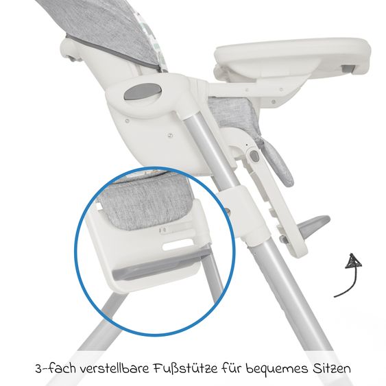 joie 2in1 Hochstuhl Mimzy Recline Wippe und Hochstuhl in einem ab Geburt nutzbar mit Liegeposition - Wild Muted