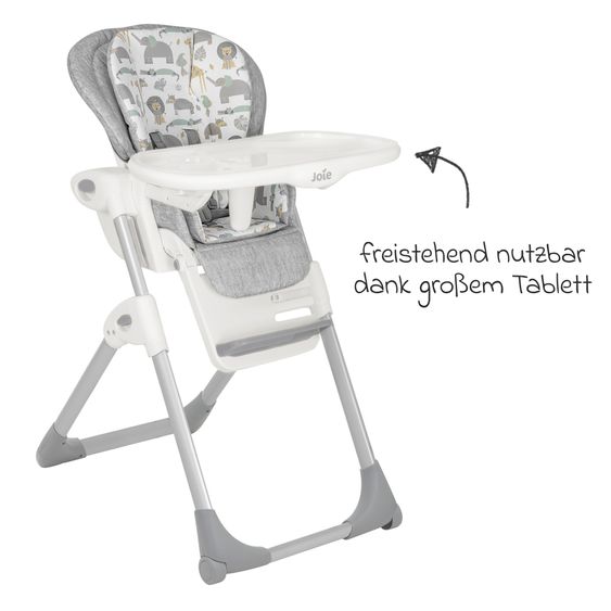 joie 2in1 Hochstuhl Mimzy Recline Wippe und Hochstuhl in einem ab Geburt nutzbar mit Liegeposition - Wild Muted
