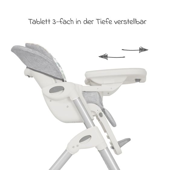 joie 2in1 Hochstuhl Mimzy Recline Wippe und Hochstuhl in einem ab Geburt nutzbar mit Liegeposition - Wild Muted