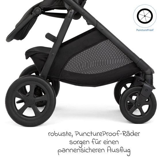 joie 2in1 Kombi-Kinderwagen Alore bis 22 kg belastbar mit Babywanne Ramble XL, Liegeposition, umsetzbarer & höhenverstellbarer Sportsitz, Teleskop-Schieber inkl. Adapter & Regenschutz - Shale