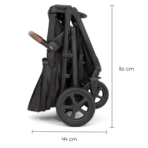 joie 2in1 Kombi-Kinderwagen Alore bis 22 kg belastbar mit Babywanne Ramble XL, Liegeposition, umsetzbarer & höhenverstellbarer Sportsitz, Teleskop-Schieber inkl. Adapter & Regenschutz - Shale