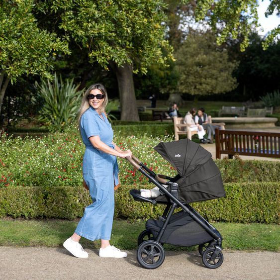 joie 2in1 Kombi-Kinderwagen Alore bis 22 kg belastbar mit Babywanne Ramble XL, Liegeposition, umsetzbarer & höhenverstellbarer Sportsitz, Teleskop-Schieber inkl. Adapter & Regenschutz - Shale