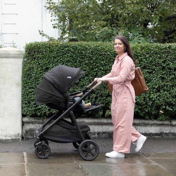 joie 2in1 Kombi-Kinderwagen Alore bis 22 kg belastbar mit Babywanne Ramble XL, Liegeposition, umsetzbarer & höhenverstellbarer Sportsitz, Teleskop-Schieber inkl. Adapter & Regenschutz - Shale